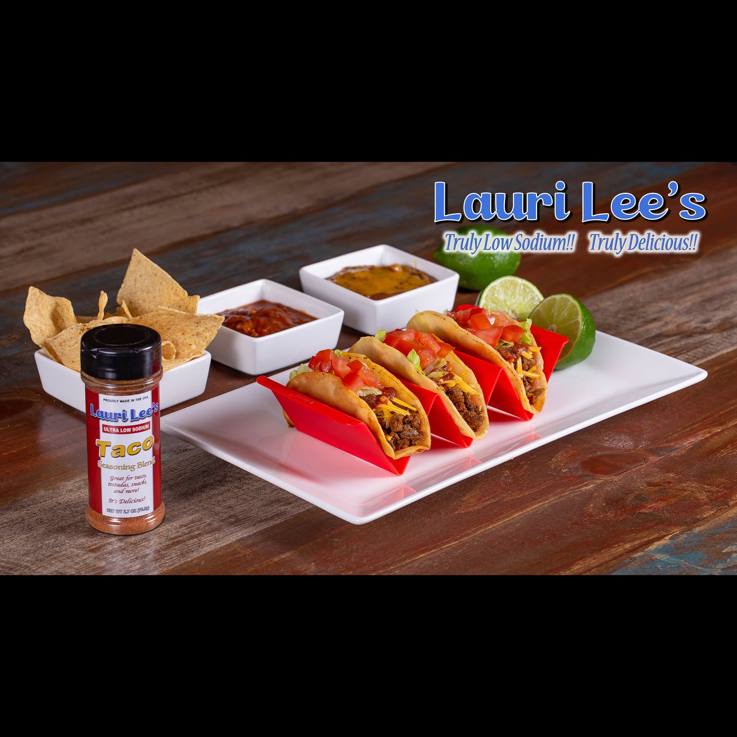 Lauri Lee's Ultra Low Sodium Taco Seasoning Blend - 3.5mg Sodium Per Serving - Made in USA - Delicious on Tacos, Seafood, Snacks, and More!