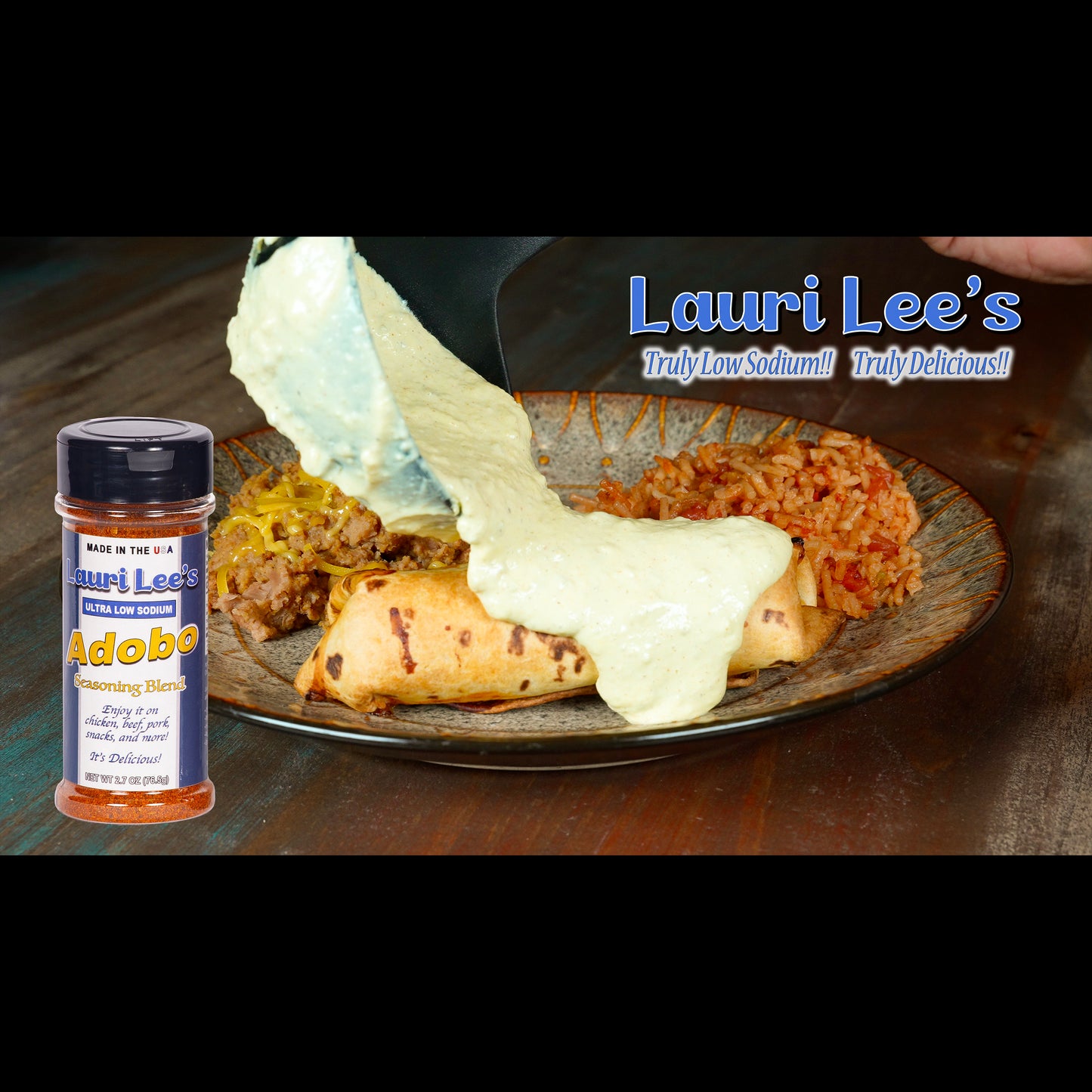Lauri Lee's Ultra Low Sodium Adobo Seasoning Blend - 2.7 oz. Bottle - Made in USA - So Versatile, Use It On Almost Everything!