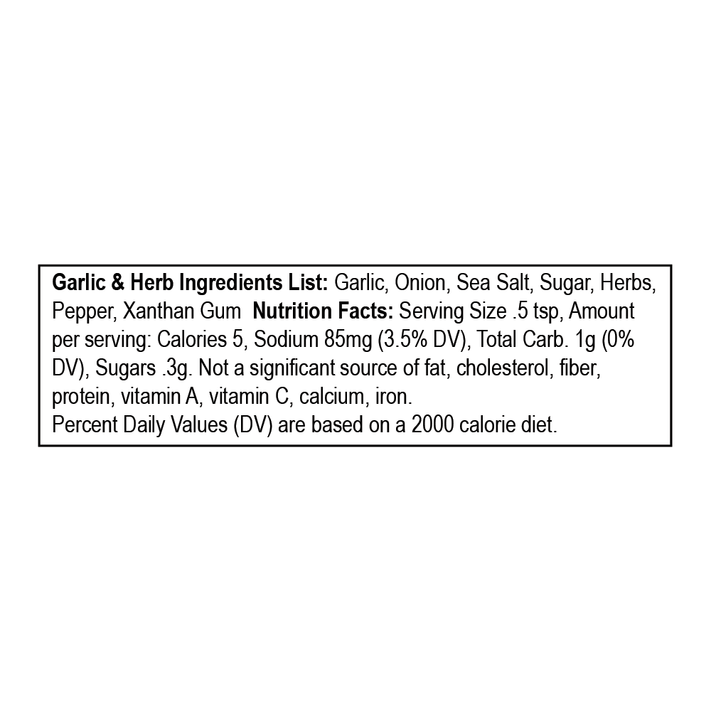 Lauri Lee's Low Sodium Garlic & Herb Party Dip Mix 3 oz. Tub - Perfect for Dipping Chips, Veggies, or As A Spread or Topping - Made in USA