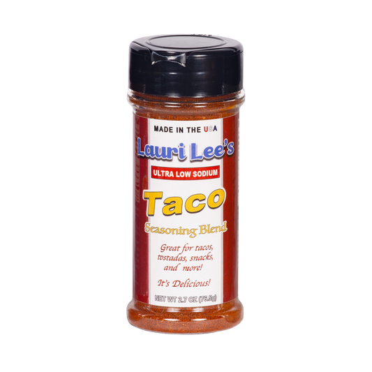Lauri Lee's Ultra Low Sodium Taco Seasoning Blend - 3.5mg Sodium Per Serving - Made in USA - Delicious on Tacos, Seafood, Snacks, and More!